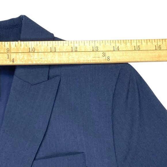 Banana Republic Blazer Womens 4 Blue Wool Office Career Chic Minimalist Coat New - Picture 14 of 16